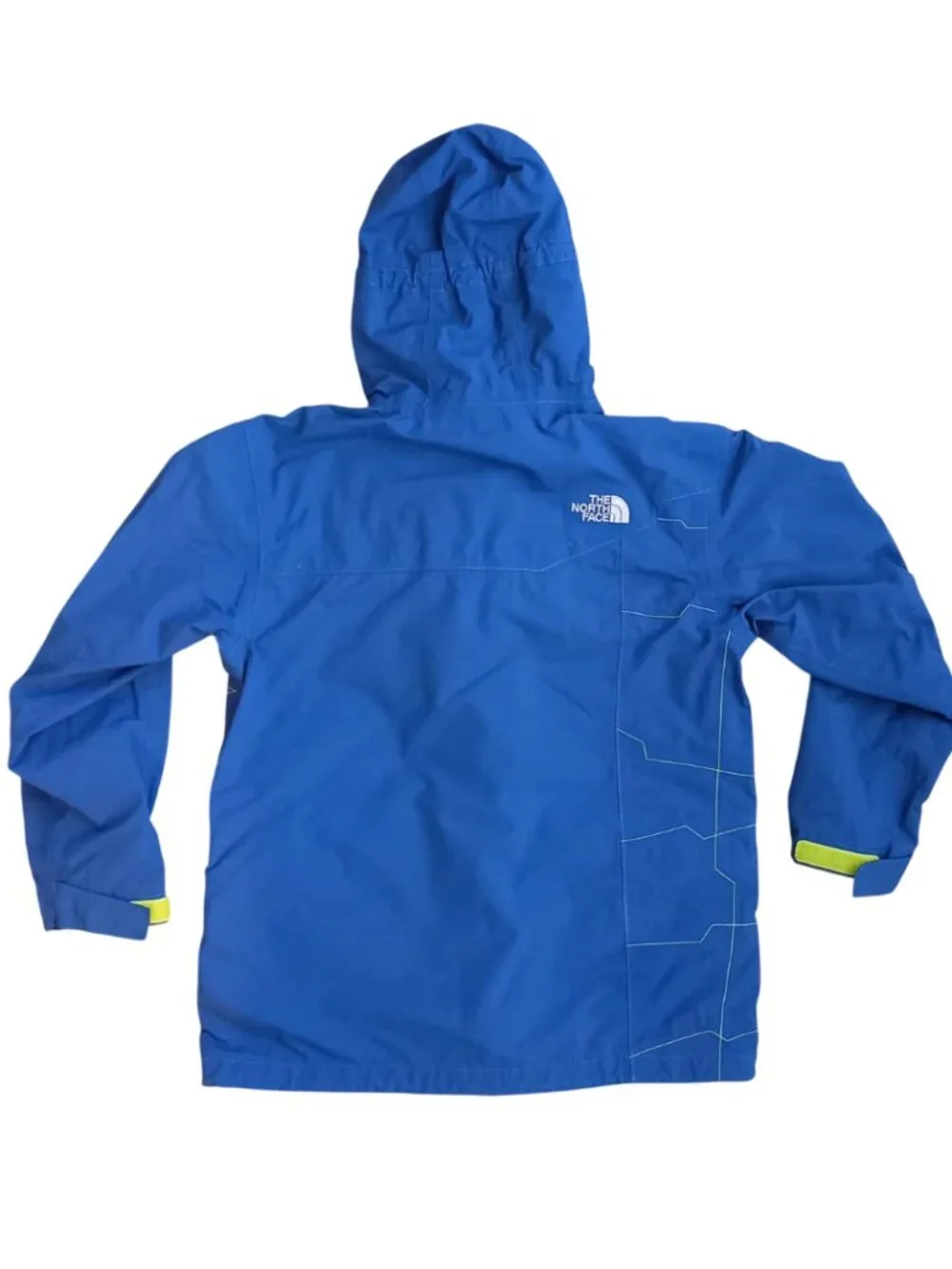 The North Face Blue Hooded Windbreaker Jacket Kids Size 14/16 Lightweight Coat